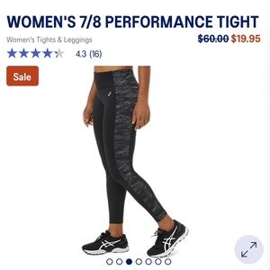 ASICS Black and Grey Legging (7/8 length)
